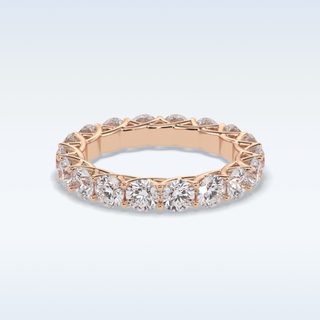 Full Eternity Wedding Band with 3.52 CT Round Cut Moissanite