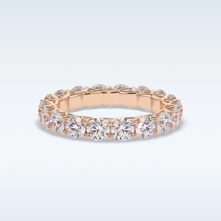 Full Eternity Wedding Band with 3.52 CT Round Cut Moissanite