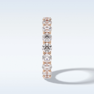 Full Eternity Wedding Band with 3.52 CT Round Cut Moissanite