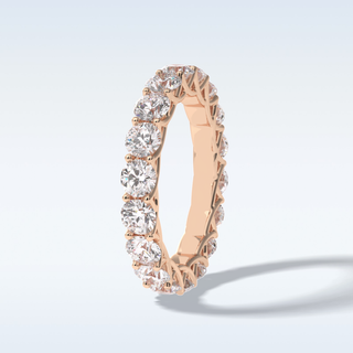 Full Eternity Wedding Band with 3.52 CT Round Cut Moissanite