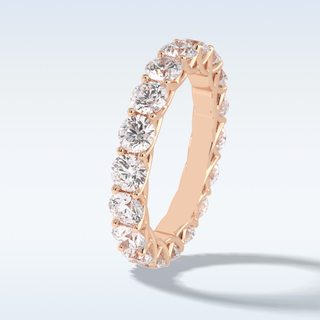 Full Eternity Wedding Band with 3.52 CT Round Cut Moissanite