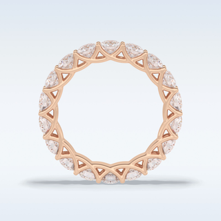 Full Eternity Wedding Band with 3.52 CT Round Cut Moissanite