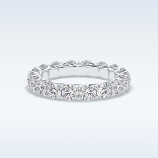 Full Eternity Wedding Band with 3.52 CT Round Cut Moissanite