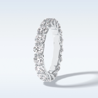 Full Eternity Wedding Band with 3.52 CT Round Cut Moissanite