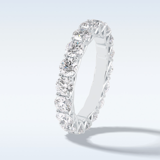 Full Eternity Wedding Band with 3.52 CT Round Cut Moissanite