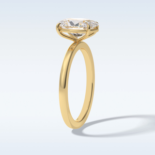 Minimalist 2 CT Solitaire Engagement Ring Featuring Oval Moissanite
