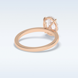 Minimalist 2 CT Solitaire Engagement Ring Featuring Oval Moissanite
