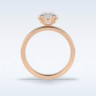 Minimalist 2 CT Solitaire Engagement Ring Featuring Oval Moissanite