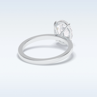 Minimalist 2 CT Solitaire Engagement Ring Featuring Oval Moissanite