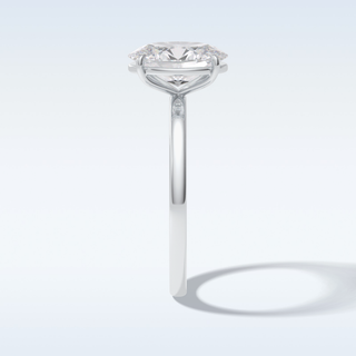 Minimalist 2 CT Solitaire Engagement Ring Featuring Oval Moissanite
