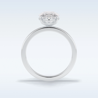 Minimalist 2 CT Solitaire Engagement Ring Featuring Oval Moissanite