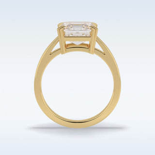 Minimalist 3.03  CT Solitaire Engagement Ring Featuring Asscher Moissanite
