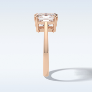 Minimalist 3.03  CT Solitaire Engagement Ring Featuring Asscher Moissanite