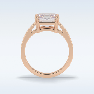 Minimalist 3.03  CT Solitaire Engagement Ring Featuring Asscher Moissanite