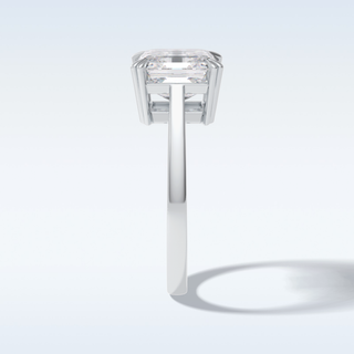 Minimalist 3.03  CT Solitaire Engagement Ring Featuring Asscher Moissanite