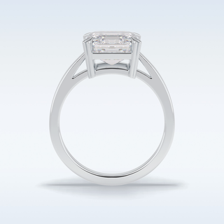Minimalist 3.03  CT Solitaire Engagement Ring Featuring Asscher Moissanite