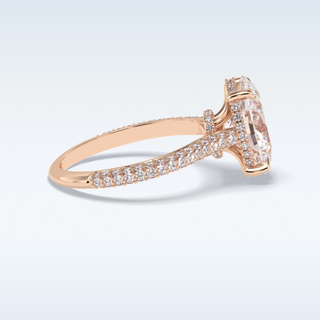 3.06 CT Pave Engagement Ring Featuring Oval Moissanite