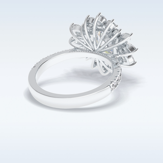 Elegant 2.01 CT Halo & Pave Engagement Ring Featuring Oval Moissanite