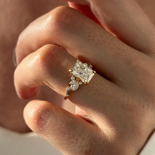 Round Halo, Pave & Split Shank Engagement Ring – 1.93 CT Lab Grown Diamond