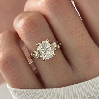 Round Halo, Pave & Split Shank Engagement Ring – 1.93 CT Lab Grown Diamond
