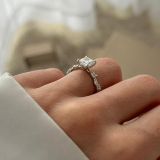 Round Halo, Pave & Split Shank Engagement Ring – 1.93 CT Lab Grown Diamond