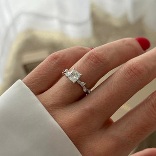 Round Halo, Pave & Split Shank Engagement Ring – 1.93 CT Lab Grown Diamond