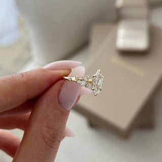 Round Halo, Pave & Split Shank Engagement Ring – 1.93 CT Lab Grown Diamond