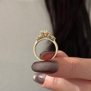 Round Halo, Pave & Split Shank Engagement Ring – 1.93 CT Lab Grown Diamond