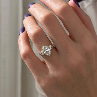 Round Halo, Pave & Split Shank Engagement Ring – 1.93 CT Lab Grown Diamond