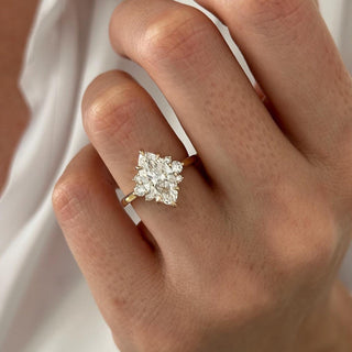 Round Halo, Pave & Split Shank Engagement Ring – 1.93 CT Lab Grown Diamond