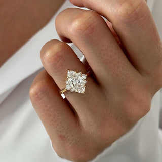 Round Halo, Pave & Split Shank Engagement Ring – 1.93 CT Lab Grown Diamond