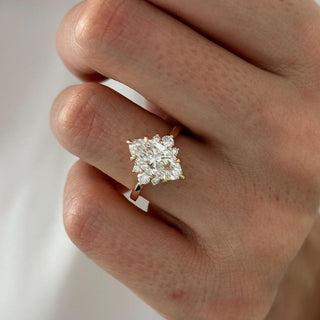Round Halo, Pave & Split Shank Engagement Ring – 1.93 CT Lab Grown Diamond