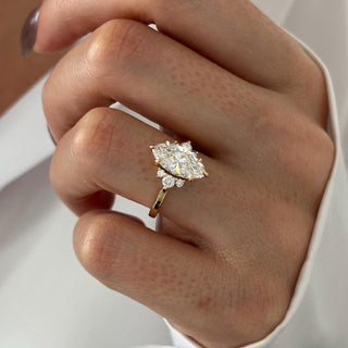 Round Halo, Pave & Split Shank Engagement Ring – 1.93 CT Lab Grown Diamond