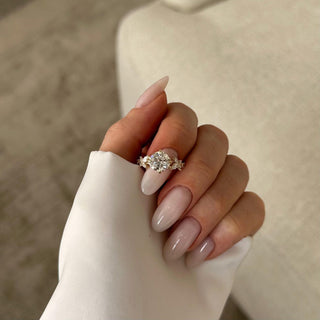 Round Halo, Pave & Split Shank Engagement Ring – 1.93 CT Lab Grown Diamond