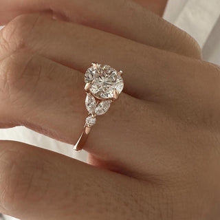 Round Halo, Pave & Split Shank Engagement Ring – 1.93 CT Lab Grown Diamond