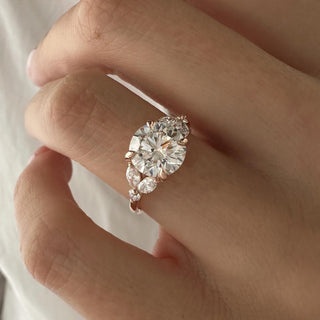 Round Halo, Pave & Split Shank Engagement Ring – 1.93 CT Lab Grown Diamond