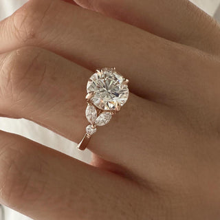 Round Halo, Pave & Split Shank Engagement Ring – 1.93 CT Lab Grown Diamond
