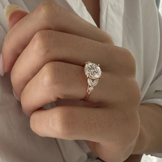 Round Halo, Pave & Split Shank Engagement Ring – 1.93 CT Lab Grown Diamond