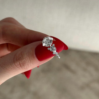 Round Halo, Pave & Split Shank Engagement Ring – 1.93 CT Lab Grown Diamond