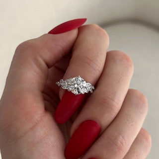 Round Halo, Pave & Split Shank Engagement Ring – 1.93 CT Lab Grown Diamond