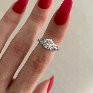 Round Halo, Pave & Split Shank Engagement Ring – 1.93 CT Lab Grown Diamond
