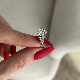 Round Halo, Pave & Split Shank Engagement Ring – 1.93 CT Lab Grown Diamond