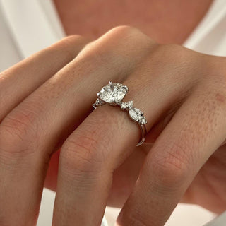 Round Halo, Pave & Split Shank Engagement Ring – 1.93 CT Lab Grown Diamond