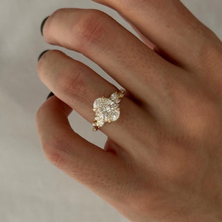 Round Halo, Pave & Split Shank Engagement Ring – 1.93 CT Lab Grown Diamond