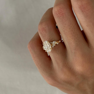 Round Halo, Pave & Split Shank Engagement Ring – 1.93 CT Lab Grown Diamond