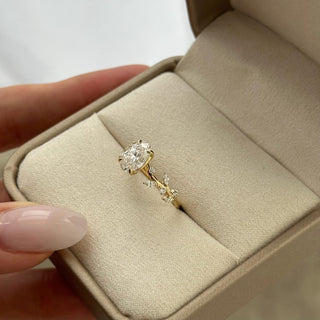 Round Halo, Pave & Split Shank Engagement Ring – 1.93 CT Lab Grown Diamond