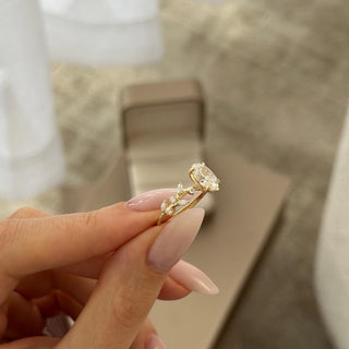 Round Halo, Pave & Split Shank Engagement Ring – 1.93 CT Lab Grown Diamond