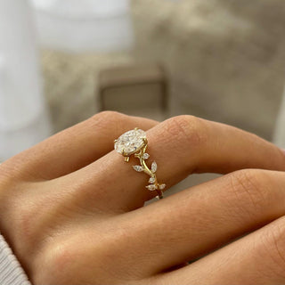 Round Halo, Pave & Split Shank Engagement Ring – 1.93 CT Lab Grown Diamond