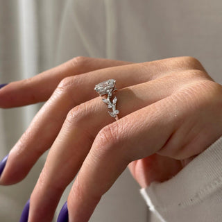 Round Halo, Pave & Split Shank Engagement Ring – 1.93 CT Lab Grown Diamond