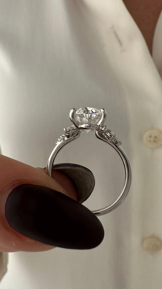 Round Halo, Pave & Split Shank Engagement Ring – 1.93 CT Lab Grown Diamond